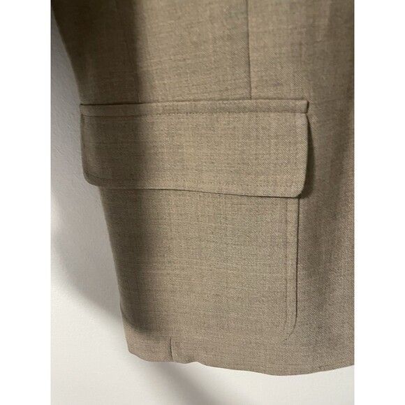 Vintage Palm Beach Men's Blazer Sport Coat Tan Brown Taupe 42R Brass‎ Buttons - Picture 4 of 12